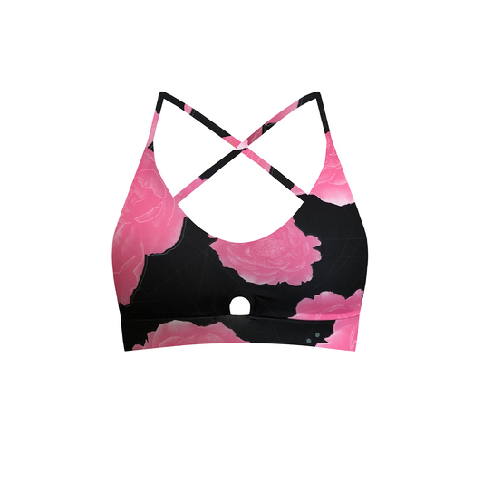 PINK PEONY ARTEMIS SPORTS BRA