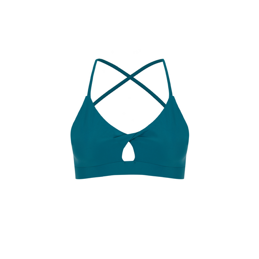 AQUAMARINE MERCURY SPORTS BRA IN ECONYL®