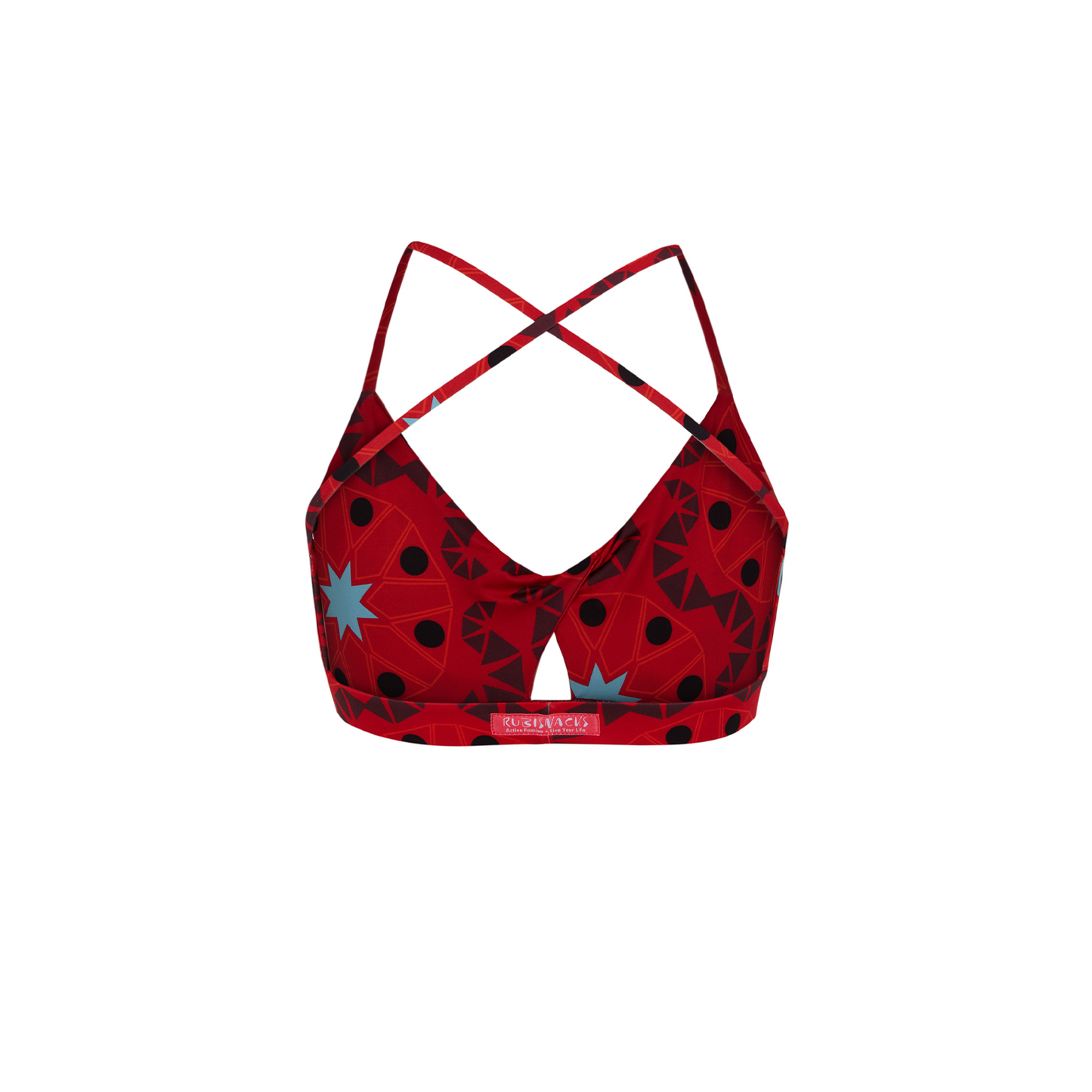 RED WANDERING STAR MERCURY SPORTS BRA