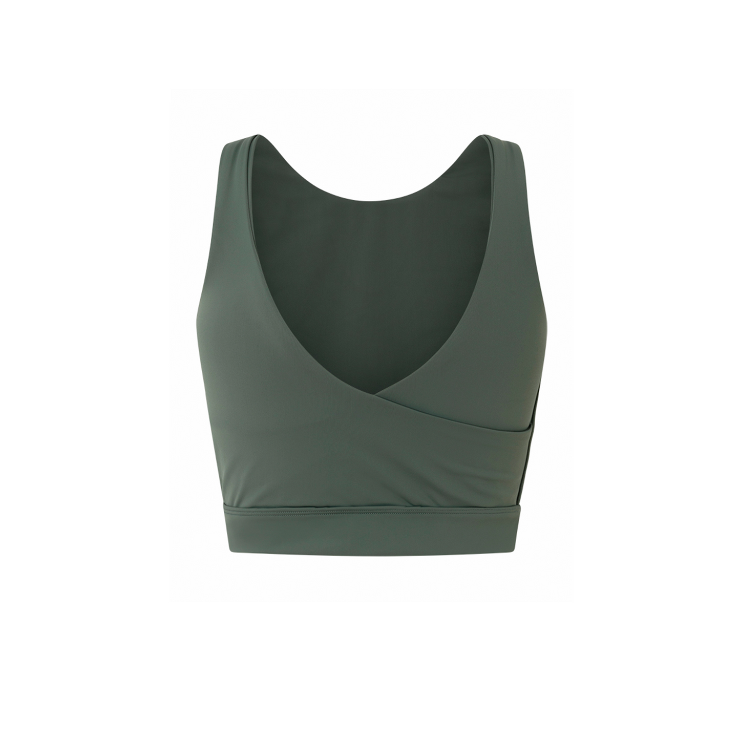 Olive Green Minerva Reversible Crop Top in ECONYL®