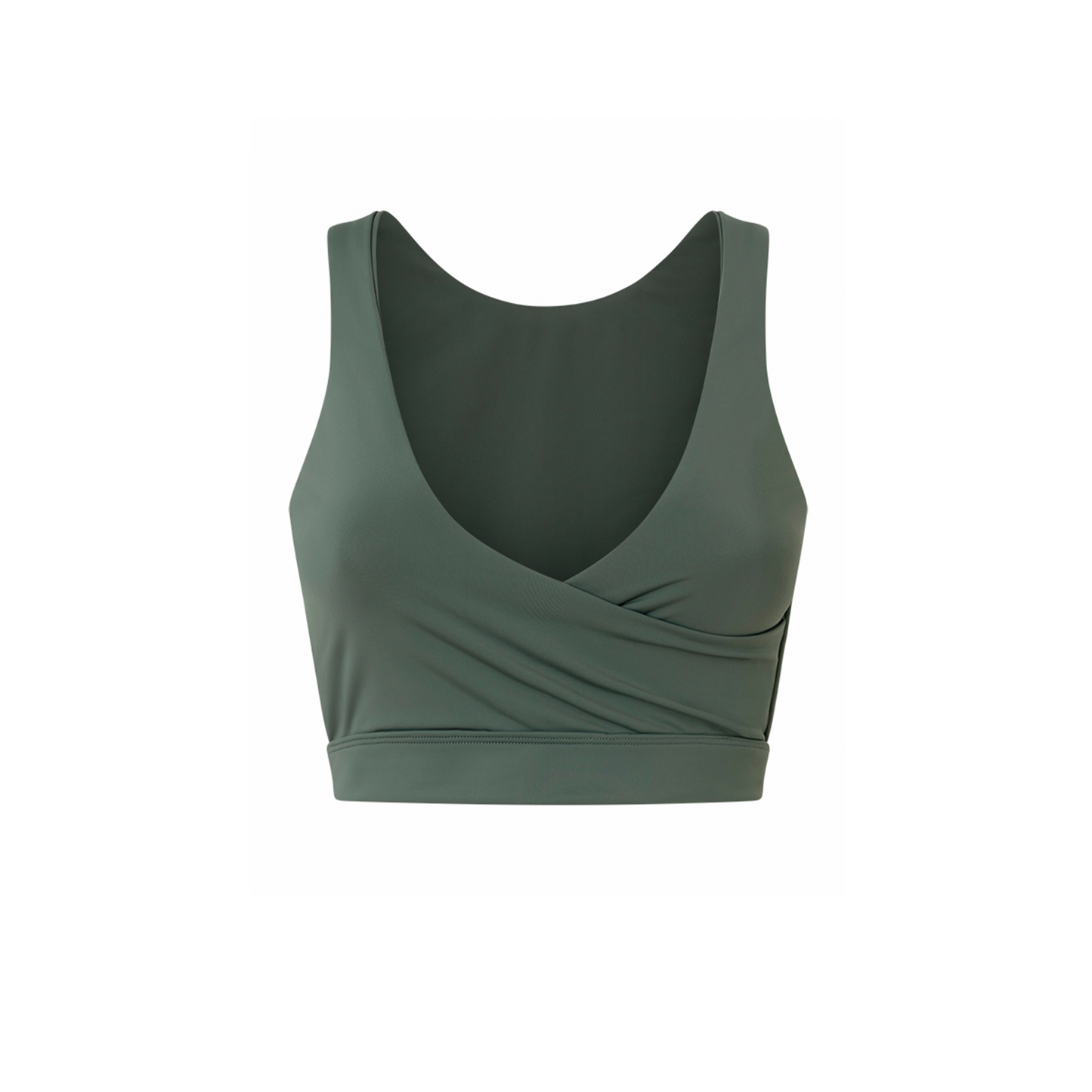 Olive Green Minerva Reversible Crop Top in ECONYL®